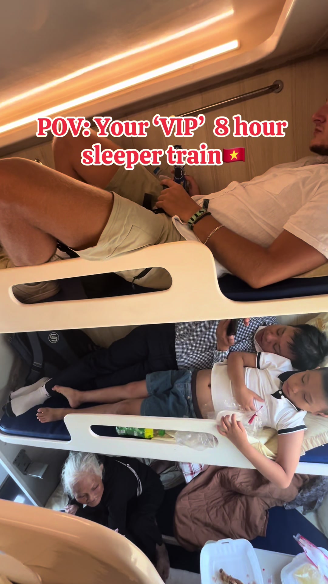 Pov: your VIP 8 hour sleeper train, vietnam🇻🇳 #budgettravel #placestovisit #vietnam #thingstodo #creatorinsights #travel #southeastasia #under10k #sleepertrain #train 