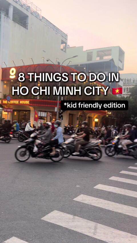 Visiting Ho Chi Minh City, Vietnam with kids for the first time?  8 things you should definitely try, there is so much more to do here that I haven&rsquo;t added just yet.  It&rsquo;s super busy and hot here we spent 5 days before moving on but we are traveling with children.  * war remnants museum is your world schooling this is fantastic - but be warned if you have very sensitive or young children - it gets very emotional, it&rsquo;s so hard to read in some places but it&rsquo;s a must do if you enjoy history or want to learn more about Vietnam 🇻🇳  We booked our tickets before arrival on GYG - the Ques were not too long but we skipped them with pre booked tickets. 🎟️ use our code THETRAVELBOOTHS5 for a discount on your booking! 