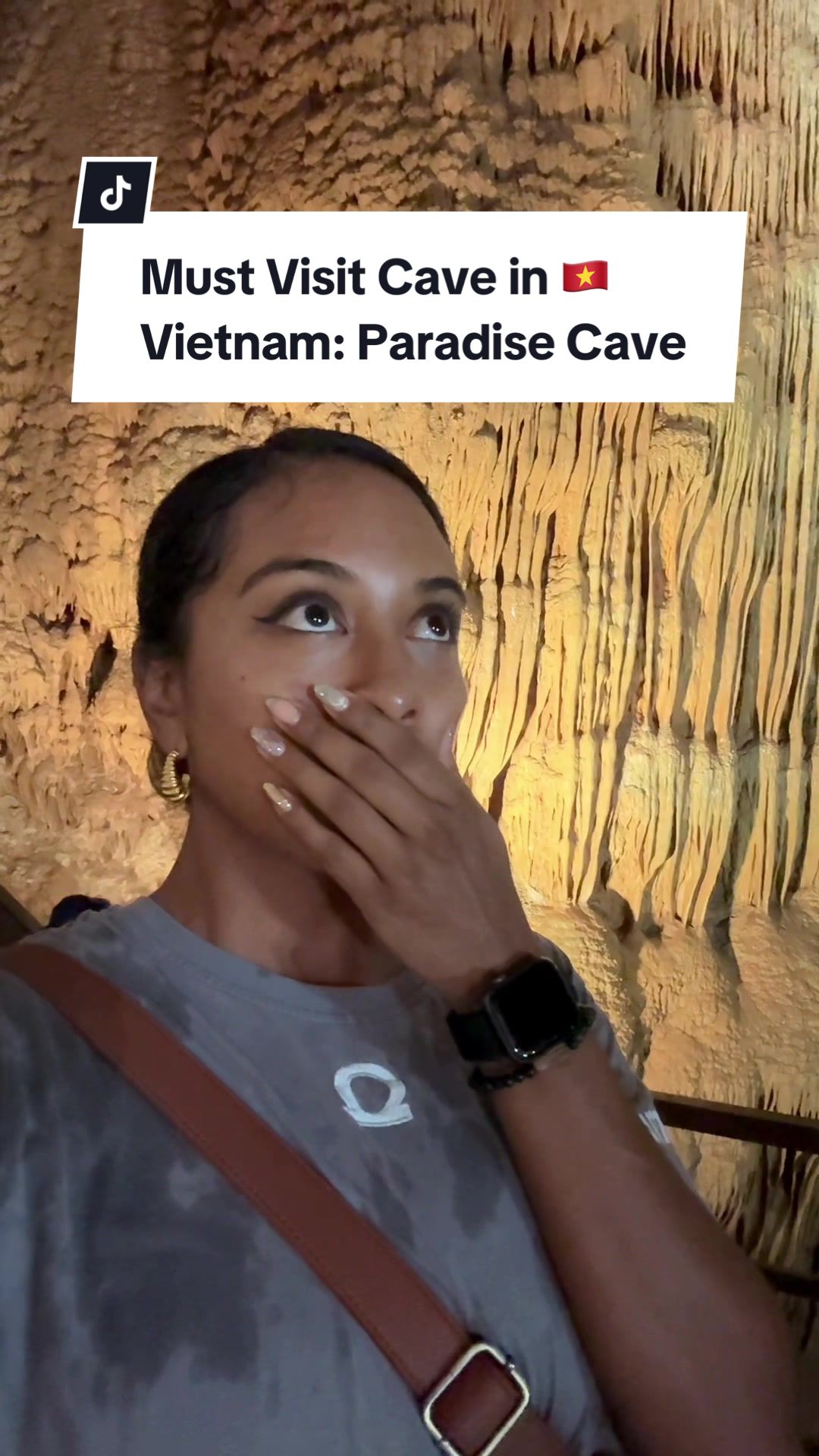 This is one of the most impressionable sights I&rsquo;ve ever seen 🤩. I&rsquo;ve been to my fair share of caves, but this one really stood out. It felt like it was straight out of a Sci-fi movie.  📍Paradise Cave, also known as Thien Duong Cave, is located in Phong Nha-Ke Bang National Park🇻🇳 It is known for its unique geological formations, including stalactites and stalagmites that have been formed over millions of years. It&rsquo;s one of the longest dry caves in Asia, stretching over 31 kilometers! You can explore the first kilometer of the cave via a wooden walkway.  Entrance fee: 270k VD (about $11)  #paradisecave #phongnha #phongnhakebang #vietnamtravel #vietnamtrip #vietnamcaves 