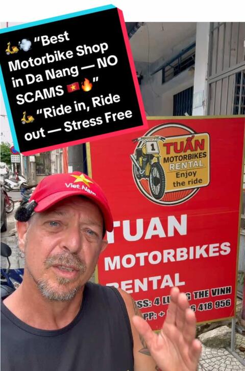👉 tuanmotorbike.com 🛵💨 &ldquo;Da Nang&rsquo;s No-Scam Motorbike Shop &mdash; Clear Prices Only 🇻🇳🔥&rdquo; 🛵 &ldquo;Ride Easy. No Games. No Stress. 🇻🇳&rdquo; 👉 Get the #1 Da Nang Guide &mdash; The Expat Playbook &mdash; Make the Move Today! tuanmotorbike.com 🛵🇻🇳 If you&rsquo;re coming to Vietnam and need a motorbike, this is the shop I trust. Every price is marked in black and white &mdash; non-negotiable, no tourist games, no confusion. English-speaking managers. New bikes. Clean bikes. Drop-off options. I walked the whole line &mdash; rows of fresh scooters ready to roll. Don&rsquo;t get scammed your first week in Vietnam&hellip; just hit me up and I&rsquo;ll point you straight to the right people. 🛵🔥🇻🇳 #fyp #vietnam #danang #motorbike @Tuan Motorbike rental Da Nang 