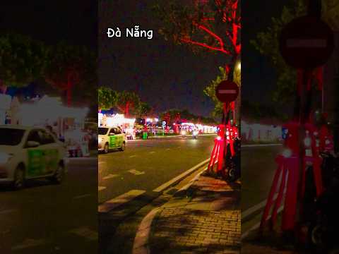 A section of Tran Bach Dang walking street, Da Nang at night #shortvideo #trending #travel #shorts