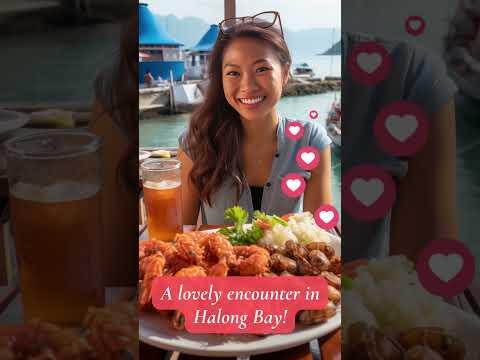 A lovely encounter in Halong Bay! #cookbook #halongbaytravel #vietnam  #food