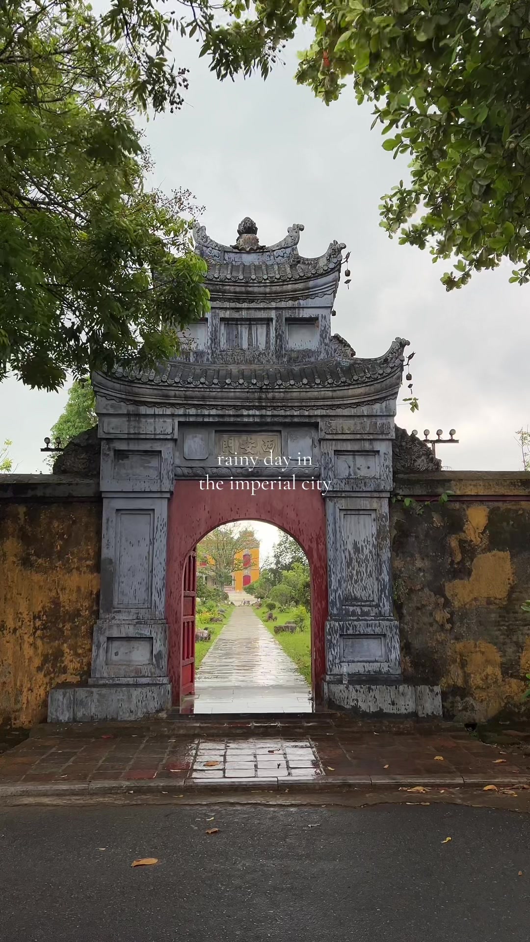 Imperial City, Hue, Vietnam🐉☔️🇻🇳  #traveltok #vietnamtravel #backpacking #hue #foryou 
