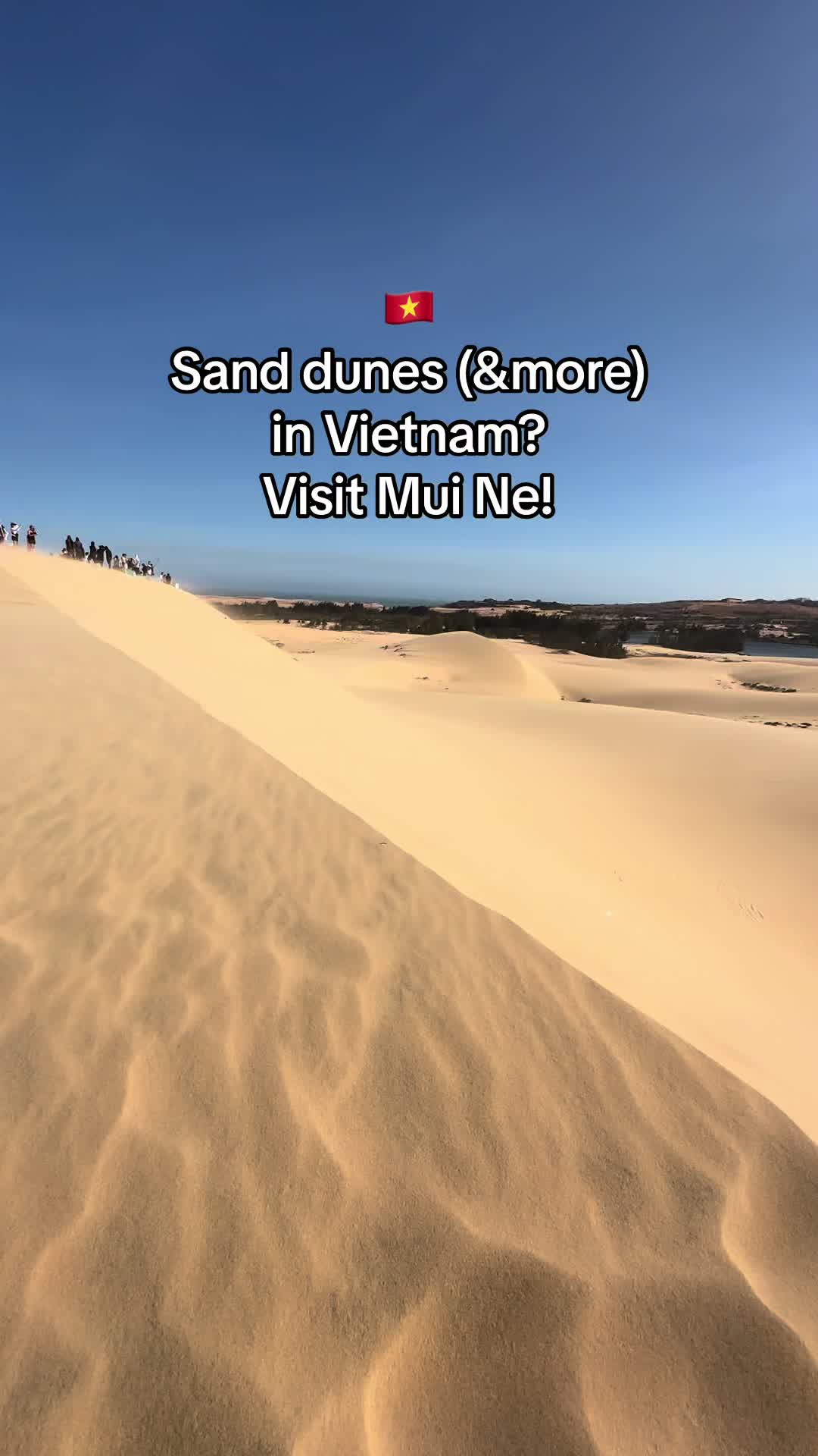 We took a day trip to Mui Ne, Vietnam with #johnnytours and came home with the most amazing views & photos 🥹✨ #vietnam #muine #phantiet #travel #sanddunes 