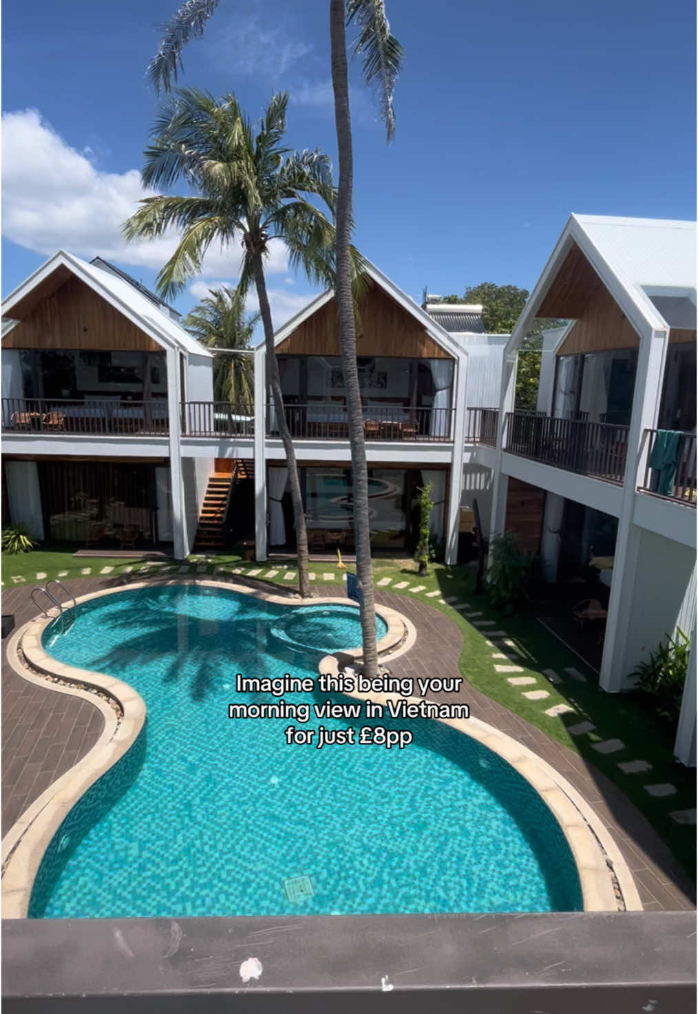 Tuong Vy Boutique Hotel Mui Ne📍 I could not believe how insanely gorgeous this hotel was in Mui Ne🤩 #muine #hotel #insane #cheap #morningview #vietnam #nicehotel 