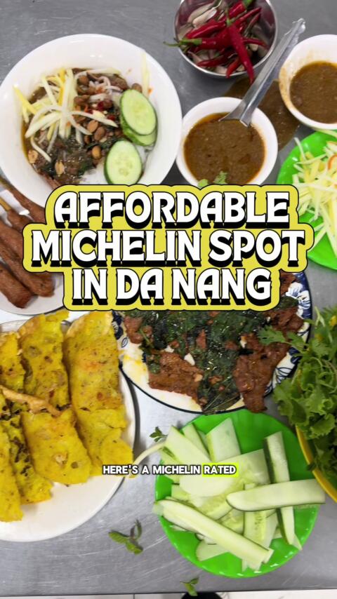 AFFORDABLE MICHELIN RATED SPOT IN DA NANG, VIETNAM! #vietnam #vietnamtravel #travel #michelin #affordable #banhxeo #food 