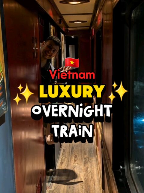 A dreamy overnight train to Sapa ✨🚆 We can't think of a better way to have traveled. 😍 We booked the VIP+ cabin, and it cost:  🇻🇳 1,250,000 ₫  🇺🇸 $50.00  🇬🇧 &pound;37.32  🇨🇦 $69.82  🇪🇺 &euro;43.02 per person! Would you hop on this train? 🚊 If you want to book this train too, click the  🔍 Find Video Info button  in our link in bio or send us a message! 🔗💬 . . . #vietnam #vietnamtrip #vietnamtravel #vietnamtips #travelvietnam 