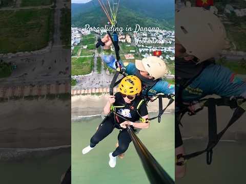 Paragliding in Danang, Vietnam.