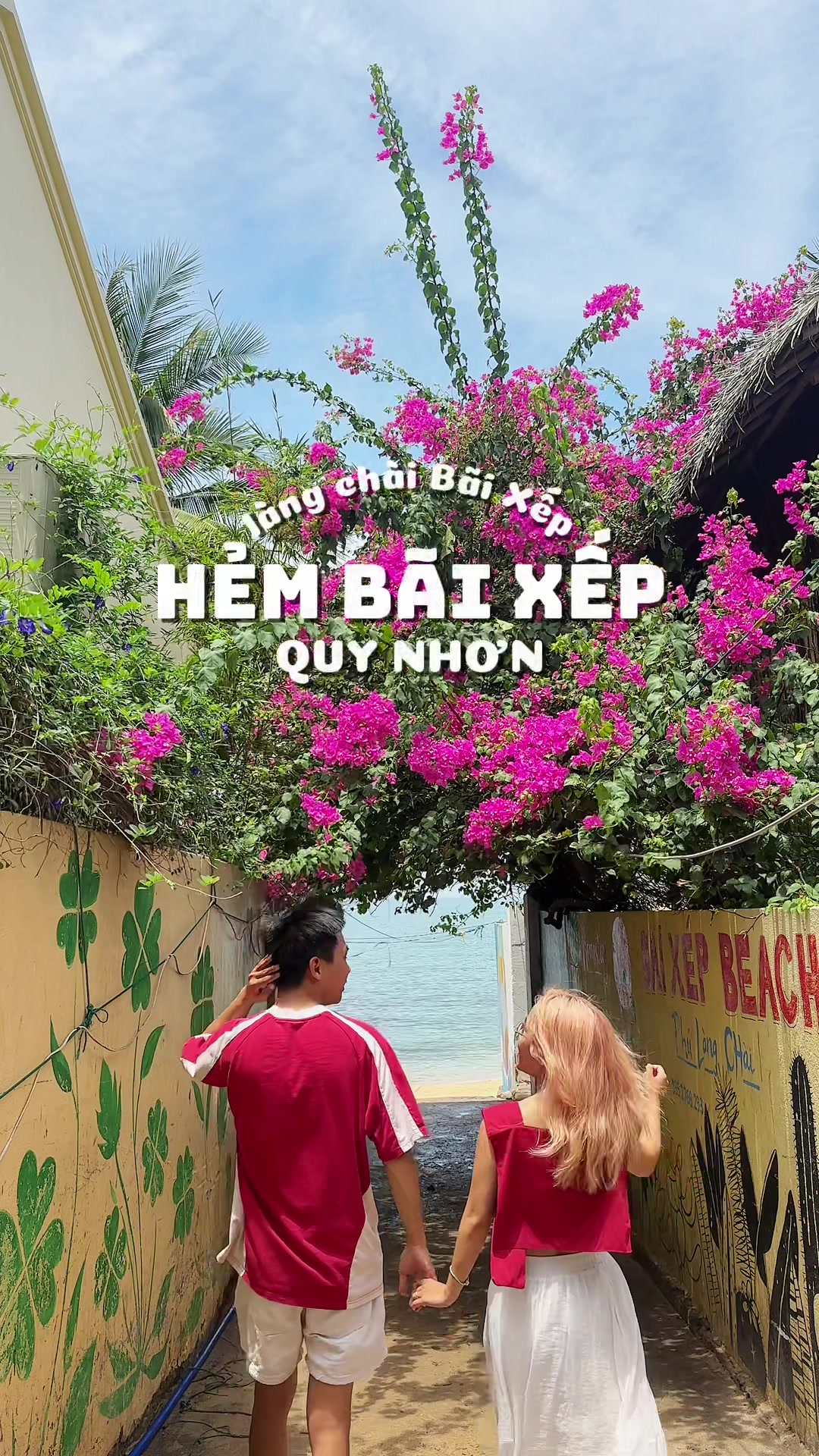 hẻm hoa giấy hướng biển chill ở Quy Nhơn📍hẻm B&atilde;i Xếp 💛🌿 rủ người y&ecirc;u mặc đồ đ&ocirc;i check- in thui n&egrave; #travel #traveltiktok #travellife #fyp #travelvietnam #learnontiktok #quynhon #beachvibes 
