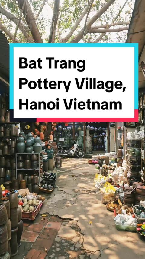 Just 30min out of Hanoi... Don't miss Bat Trang Pottery Village! Dive into centuries of tradition and witness skilled artisans shaping exquisite creations.  #TravelTips #BatTrangPottery #Vietnam #TravelAsia #BackpackAsia  #southeastasia 