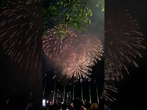 FIREWORKS DURING VIETNAM LUNAR NEW YEAR #travel #shorts #hochiminh #lunarnewyear