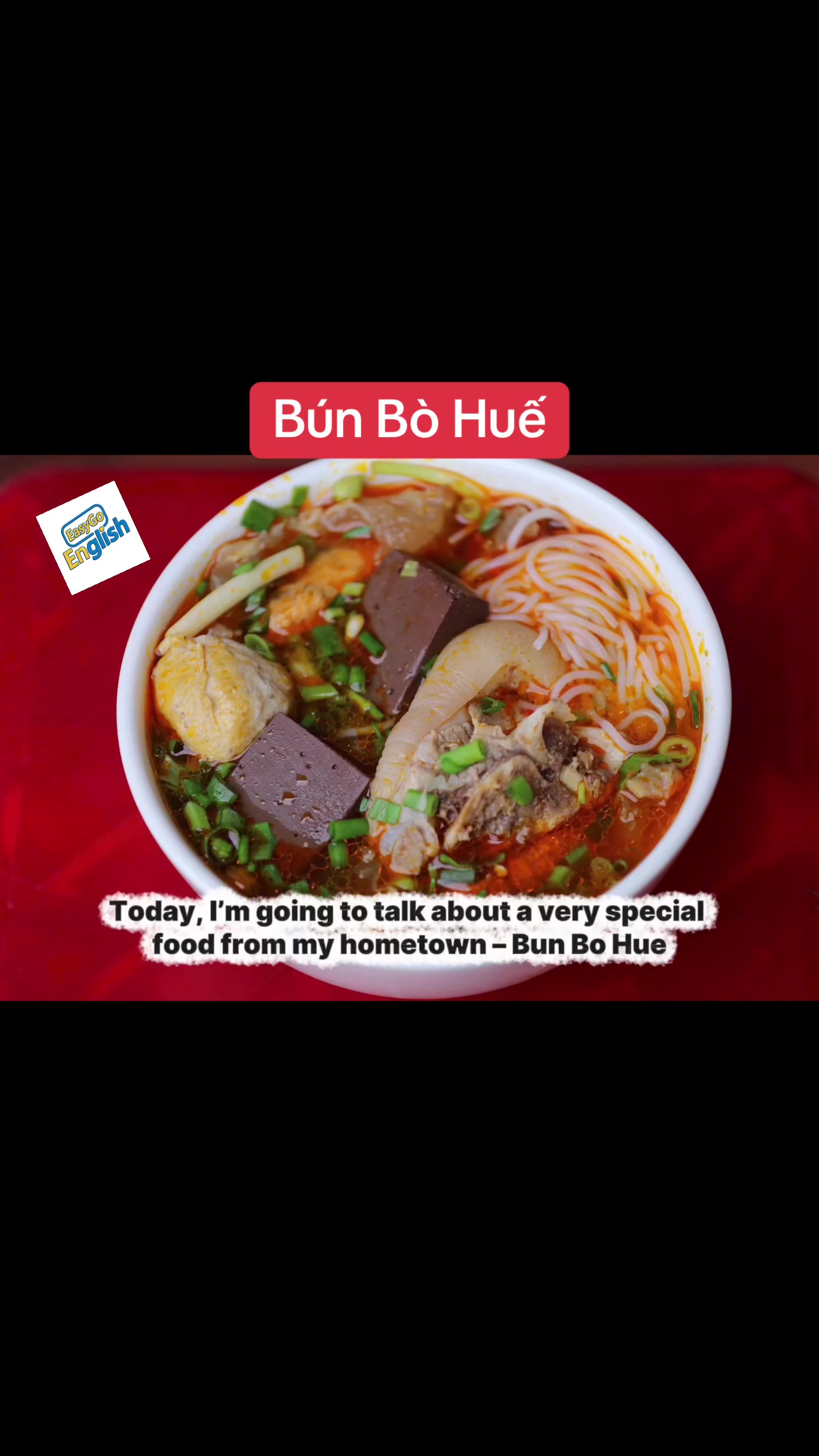 🎙️ "Have you ever tried B&uacute;n B&ograve; Huế? 🍜 It&rsquo;s a spicy noodle soup, very famous in Huế city &ndash; and all over Vietnam. Rich broth, rice noodles, beef, and chili&hellip; wow, so delicious! 🌶️🥢 👉 If you ever visit Huế, don&rsquo;t miss it! Tell me: What&rsquo;s the most famous food in your hometown?" 💬 #LearnEnglish #VietnameseFood #BunBoHue #LearningEnglishWithCaty