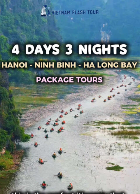 The Perfect 4-Day Northern Vietnam Itinerary for First-Time Visitors 🇻🇳✨ If you are planning your first trip to Vietnam, this 4-day Northern Vietnam itinerary will take you to the country&rsquo;s most iconic destinations, including Hanoi, Ninh Binh, and Ha Long Bay 🌟 Tour Highlights: 📍 Day 1: Hanoi Arrival & Jeep City Tour 📍 Day 2: Ninh Binh Day Trip 📍 Day 3: Ha Long Bay Overnight Cruise 📍 Day 4: Sunrise in Ha Long Bay & Return to Hanoi 📌 Save this itinerary for your Vietnam bucket list! 📩 Send us a message to customize your Northern Vietnam adventure! Or Send request booking by Whatsapp : +84967991441 #vietnamtrip #vietnamitinerary #tiktokviral #ninhbinh #halong 