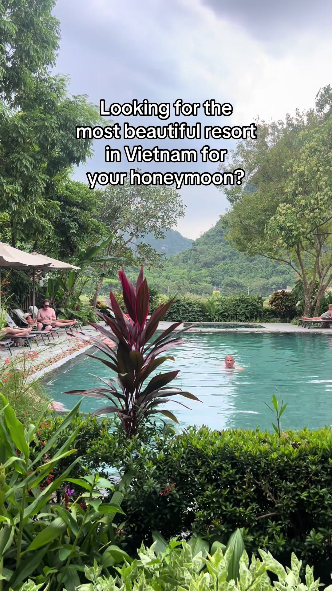 Tam Coc Garden Resort located in Ninh Binh, Vietnam was the perfect relaxation after the business of Hanoi. This property was so beautiful, had great food and drinks, huge private villas, a wonderful spa and even had bikes you could use! Highly recommend. #vietnam #honeymoon #ninhbinh #tamcocgardenresort #tamcoc #traveltok #fyp