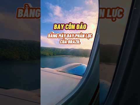bay C&ocirc;n Đảo bằng m&aacute;y bay phản lực của Brazil #m&aacute;ybay #dulich  #thosanmaybay #halotripvn #shorts