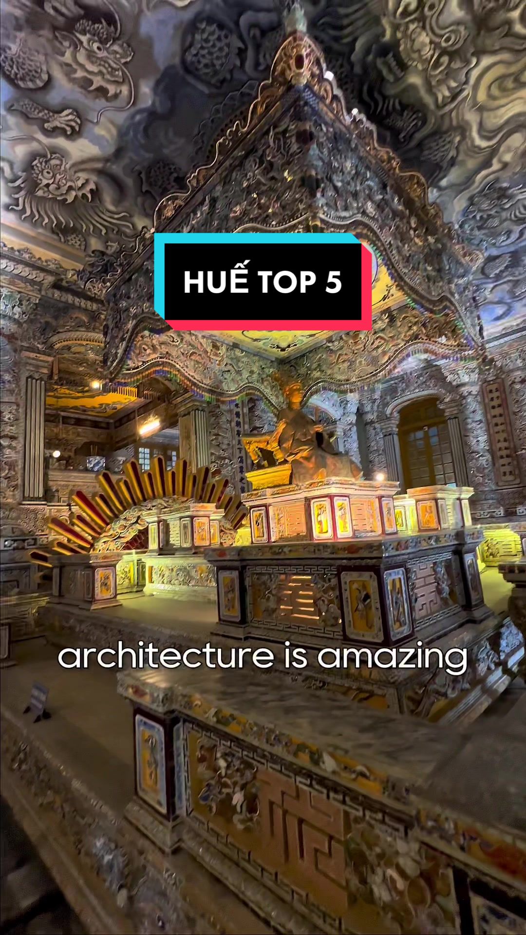 Save these Top 5 Places to Visit in Hue, Vietnam for your next visit! Hue is such an underrated city, and also has the best food in Vietnam (check my other videos for food recs!)  1. Hue Imperial City  2. Abandoned Water Park 3. Tomb of Emperor Khai Dinh 4. Dong Ba Market 5. Thien Mu Temple #vietnam #vietnamtravel #hue #itinerary #placestovisit #vietnamese #viet #viettok #foodie #vietnamitinerary #market #bunbohue #abandoned #temple #tomb #backpacking 