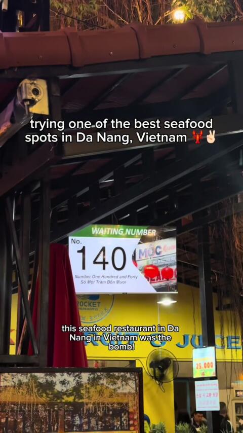 If you&rsquo;re trying to find it on Google Maps it&rsquo;s&hellip; 📍 Hải sản Mộc qu&aacute;n Đ&agrave; Nẵng  #danang #vietnam #seafood #danangvietnam #vietnamfood 