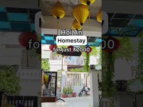 We stayed in this beautiful Homestay in Hoi An, Vietnam for just ₹2000 #shorts #vietnam #hoian