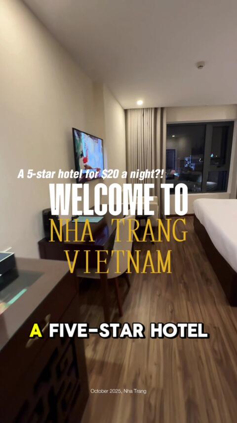 ✨ Florida Nha Trang Hotel &mdash; 5⭐ comfort for just $20 a night! 📍 66 Đ. Quang Trung, Vạn Thạnh, Nha Trang, Kh&aacute;nh H&ograve;a 650000, Vietnam 🏖 Only 800 metres from the beach (8 min walk) 🍳 Breakfast included 🏊&zwj;♀️ Rooftop pool & bar with stunning views 💆&zwj;♀️ Full spa complex 🏋️ Small gym 📶 Fast Wi-Fi #VietnamTravel #NhaTrang #VietnamVlog #TravelVietnam #VietnamHoliday 