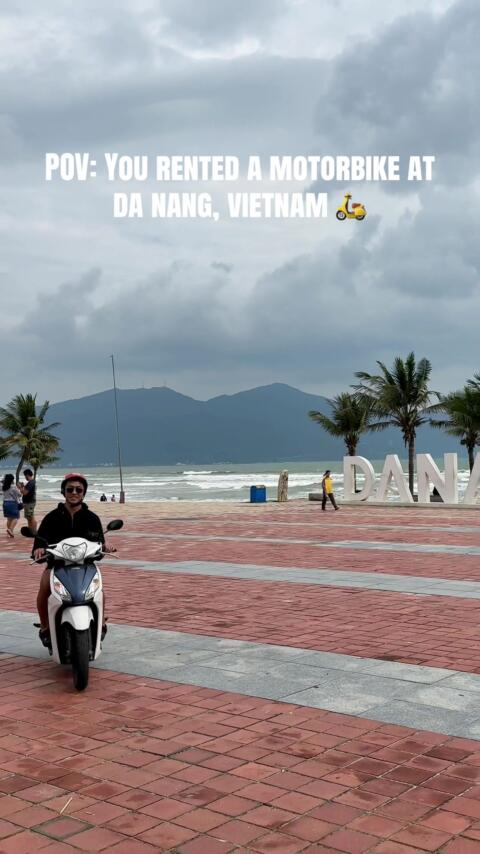Rented a motorbike for 100,000 VND for 24 hours. It was worth it. Was able to visit Hoi An from Da Nang using the motorbike. #vietnam #DaNang #MyKheBeach #traveltok #motorbikevietnam 