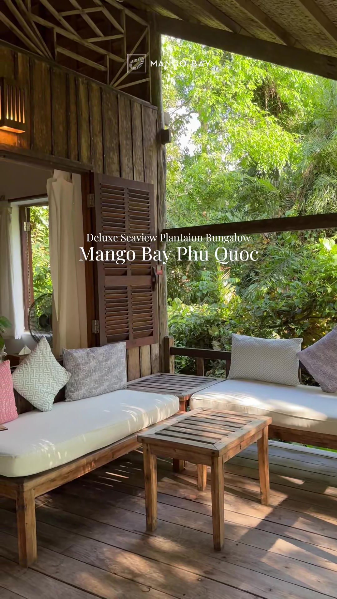 Breathe in tranquility and let nature soothe your soul in our Deluxe Seaview Plantation Bungalow.  #mangobayresort #travel #vietnam #dulich #phuquoc 