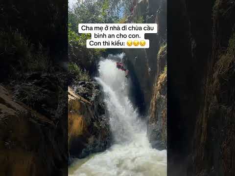 Cayoning-Đu d&acirc;y vượt th&aacute;c #canyoning #dalatadventure #thingstodoinvietnam #dulichmaohiem