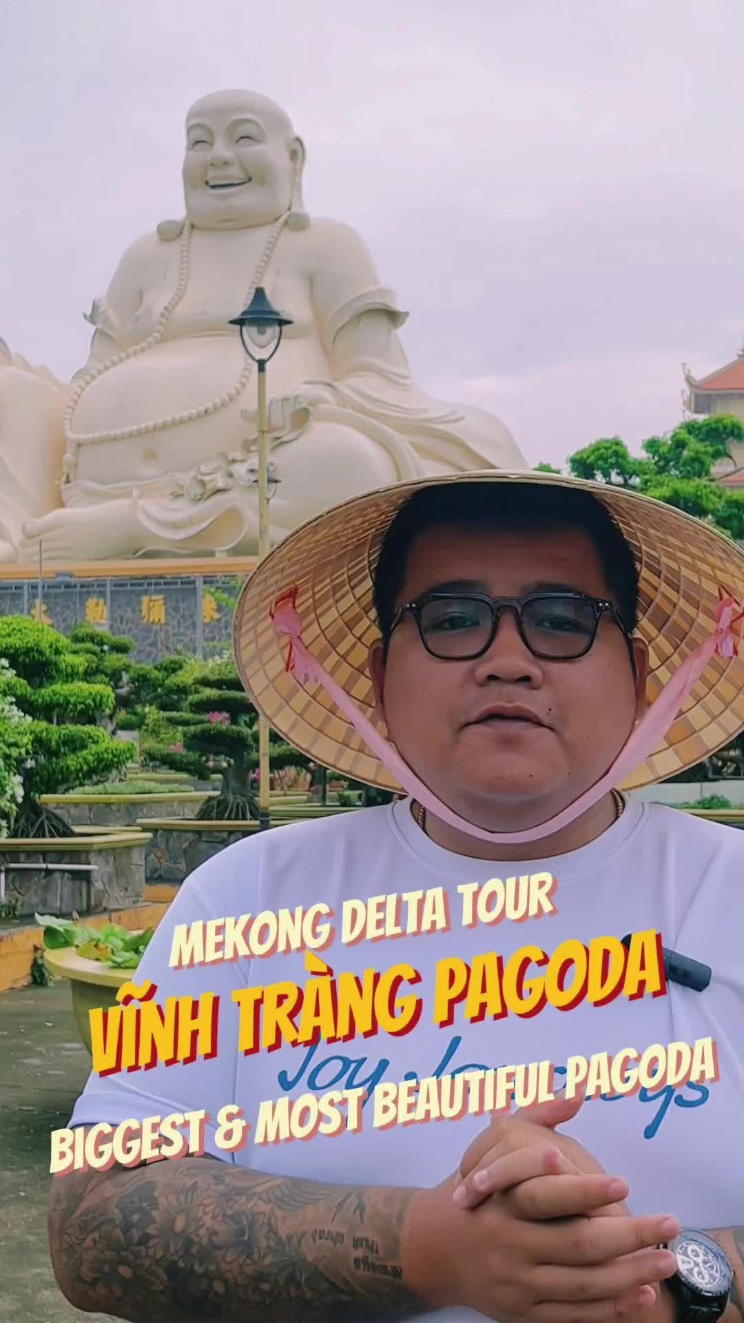 Top 1 religious place to visit on the Mekong Delta Tour: Vinh Trang Pagoda 🏯✨ With a 2000sqm area, three giant Buddha statues, and its intricate architectural sculptures combining both Asian and European styles, Vinh Trang Pagoda will captivate your heart throughout the journey home. #JoyJourneys #mekong #mekongdelta #mytho #pagoda #buddha #vietnamtravel #saigontravel #traveltovietnam #hochiminhcity 