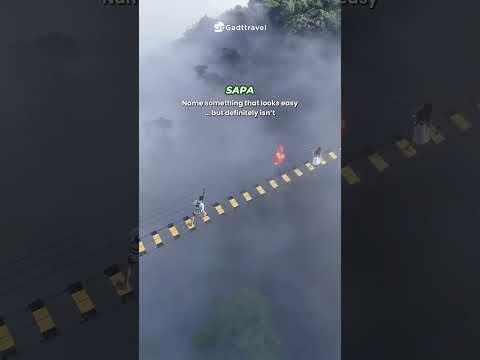 Sky - High Adventure: Crossing the Rope Bridge at Sapa, Vietnam