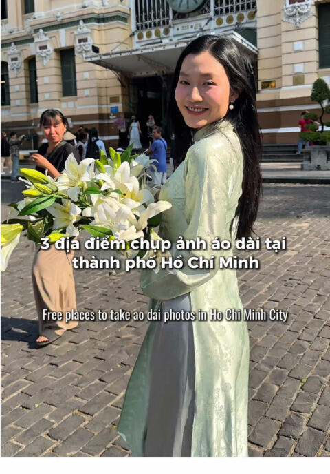 English below:  Những địa điểm chụp ảnh &aacute;o d&agrave;i kh&ocirc;ng mất ph&iacute;, l&ecirc;n h&igrave;nh đẹp, đậm chất S&agrave;i G&ograve;n xưa. Hy vọng c&aacute;c bạn kh&aacute;ch du lịch nước ngo&agrave;i c&oacute; thể đến những nơi n&agrave;y để hiểu th&ecirc;m về văn ho&aacute; Việt Nam v&agrave; đến VN du lịch nhiều hơn. Tiếng Anh của m&igrave;nh chưa được tốt n&ecirc;n hy vọng c&aacute;c bạn đừng ghẹo m&igrave;nh 🥹 These are free locations for taking &aacute;o d&agrave;i photos with beautiful results and a strong old Saigon vibe. I hope foreign tourists can visit these places to better understand Vietnamese culture and come to Vietnam more often. My English isn&rsquo;t very good, so please don&rsquo;t tease me 🥹 #baonghi #vietnam #vietnamese #aodai #travel 