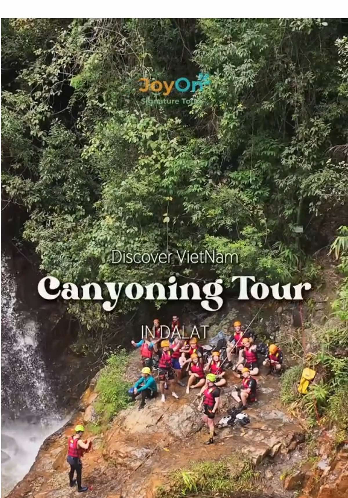 Do you have what it takes to try this thrill? #joyontours #dalat #joyon #explorevietnam #canyoningtours 