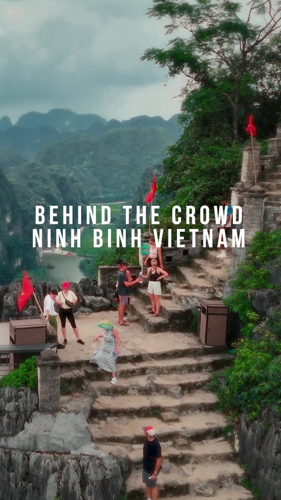 Love the serenity behind the crowds in Ninh Binh northern Vietnam. Guess I&rsquo;m just a self hating tourist 🤷 #traveldrone #traveltok #travelvietnam #travelvibes