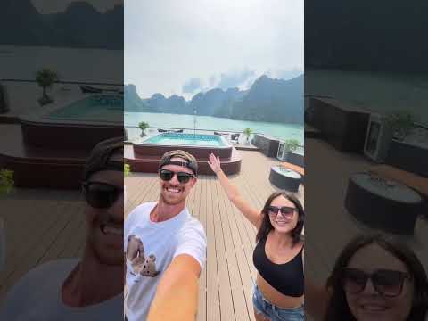 LUXURY HALONG BAY CRUISE 🇻🇳🚢 FULL REVIEW VIDEO NOW UP!! #halongbay #vietnam #travel
