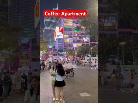 Hidden Coffee Apartment in Ho Chi Minh City 🇻🇳☕ | Every Floor is a Different Caf&eacute; 😍 #shorts #love