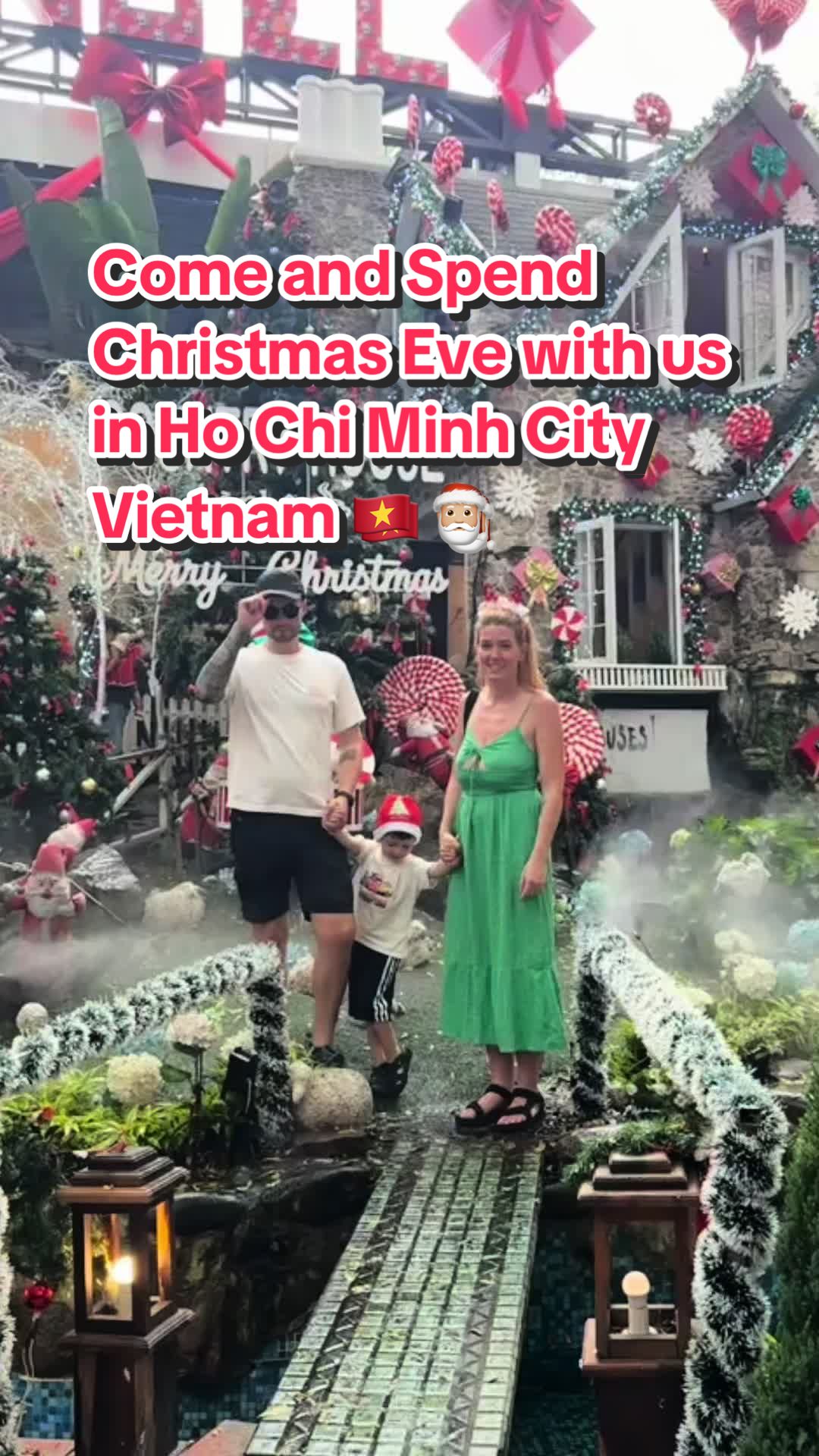 Best Family & Friend Day Trips and Activities in Vietnam 144 Come and spend Christmas Eve with us in Ho Chi Minh City Vietnam 🇻🇳 🎅🏼 🎄 We are a family of three form the UK that packed up our home and lives to travel Asia, currently in Vietnam, we just spent our first Christmas abroad there and what a busy, special one it was! 📍 Ho Chi Minh City 📍 Wink Hyatt (amazing breakfast) 📍 Me Coffee (teddy bear/christmassy cafe) 📍 Country Houses Coffee (lovely cafe super Christmassy and great to explore) 📍 Oasis Cafe (Koi Carp Cafe) 📍 Notre Dame Cathedral 📍 Nguyen Hue Walking Street 📍 The Cafe Appartments ⬆️ 📍 Book Street #christmaseve #vietnam #travelvietnam #travelfamily #travelvlog