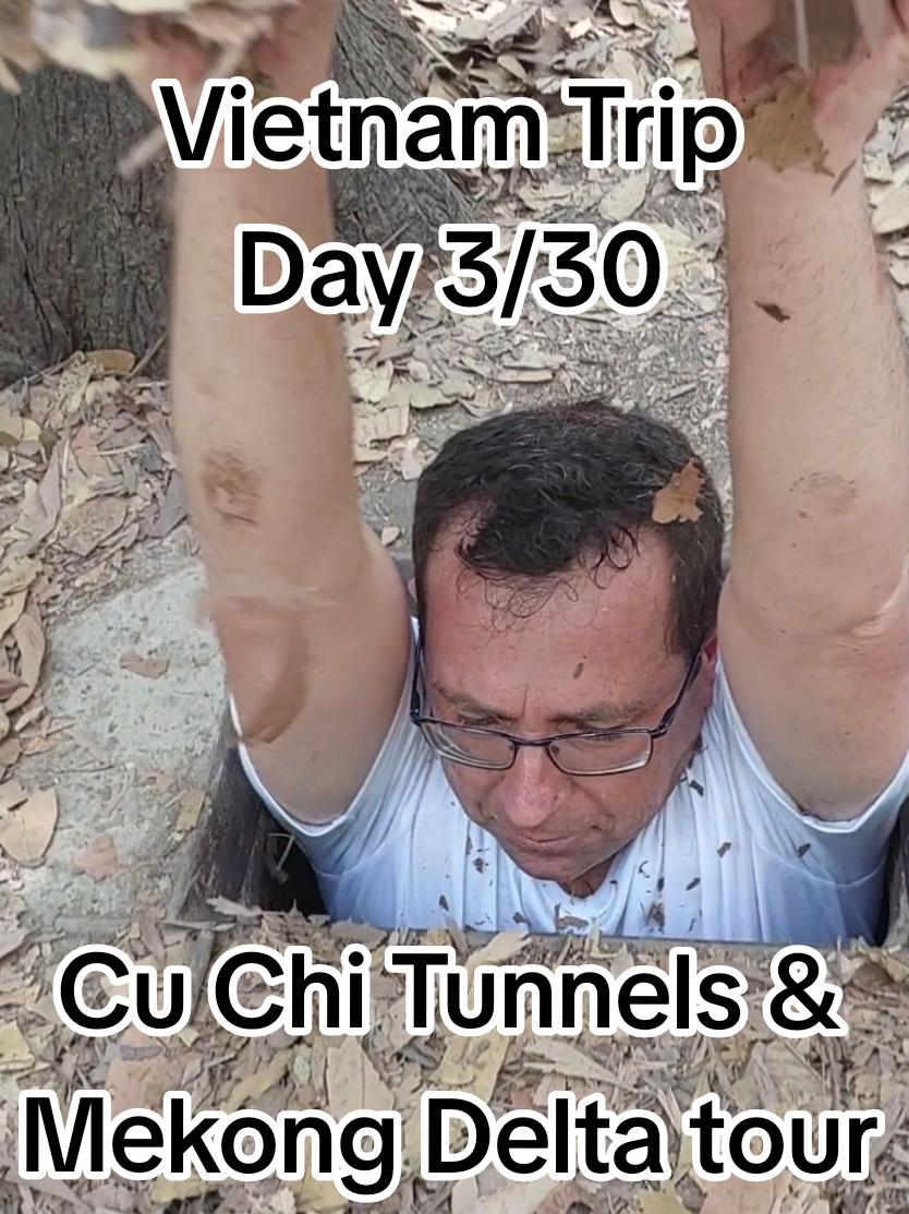 This was an awesome all day tour of the Cu Chi Tunnels and the Mekong Delta. The Guide was very informative who knew his stuff. We learnt how the Vietnamese&nbsp;soldiers made themselves hard to detect during the war, and also the methods they used. We were refreshed throughout the day with snake wine, honey tea, and a fresh coconut. While crawling through the tunnels, you were given the option to bail out at the 20m, 40m and the 60m mark, or you could go the entire 100m, the last of which was left as it was during the war so we had an idea of how small a space the Vietnamese soldiers had to move through the tunnels. The tunnels were made wider while turning it into a tourist attraction in order to accommodate the bodies of western tourists apparently. Im glad I crawled the whole way, but it wrecked me. Not for the claustrophobic. #cuchi #cuchitunnels #mekongdelta #mekongdeltatour #cuchitunnelstour #vietnam #vietnamtour #vietnamtourism 