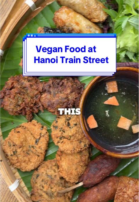 Hue Nhien Vegan & Vegetarian is only a 2 minute walk from train street and a great place to go if you&rsquo;re sick of the crowds! You can tell how much I was loving the food 😂 #trainstreet #vegan #veganrestaurant #veganeats #veganhanoi 