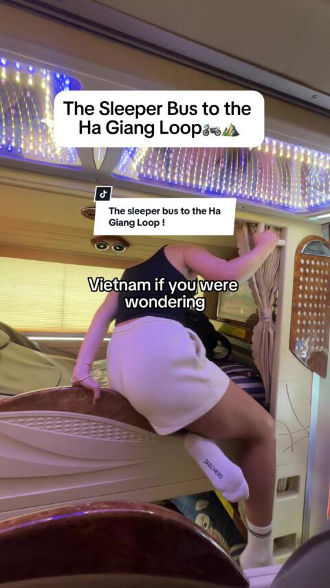 On the road again to Ha Giang with road kings AHHHH SO EXCITED !! This is how you get from Hanoi to Ha Giang in the VIP sleeper with @RoadKingsHaGiang #hagiangloop #hagiang #vietnamtravel 
