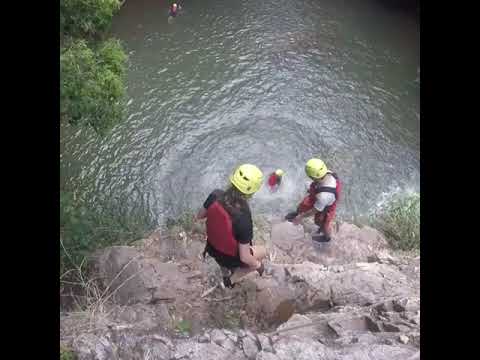 Đi nhảy th&aacute;c ngày c&ograve;n b&igrave;nh y&ecirc;n | Canyoning with cliff jumping in Dalat #Shorts