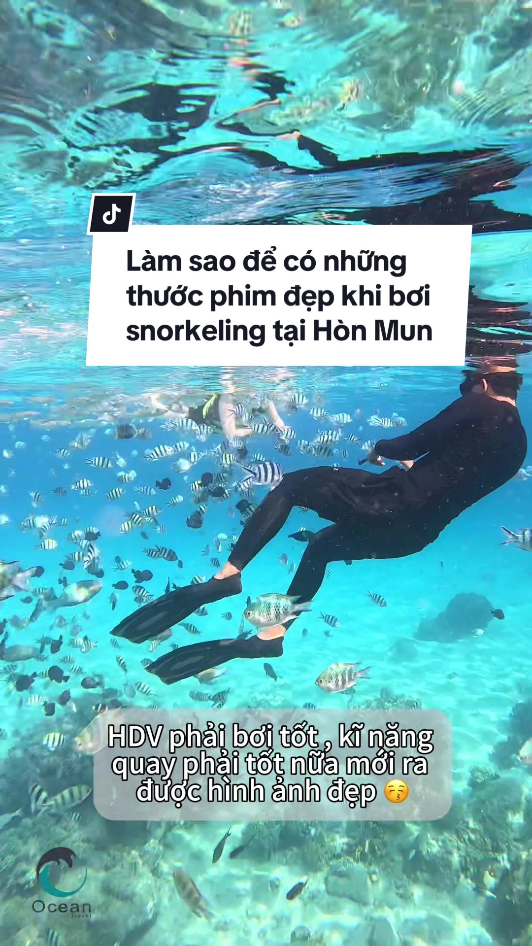 Để c&oacute; những picture , những thước phim đẹp th&igrave; cần những g&igrave; ?  Thứ nhất : HDV biết bơi tốt , kĩ năng quay chụp đẹp Thứ 2 : Lựa chọn Private tour , v&igrave; để thời gian k bị cật rập , time chơi thoải m&aacute;i nữa Thứ 3 : Đi sớm để n&eacute; giờ đ&ocirc;ng người , đ&acirc;u đ&acirc;u cũng l&agrave; ch&acirc;n  Cuối c&ugrave;ng vẫn l&agrave; HDV đ&oacute; mn , phải y&ecirc;u nghề , ki&ecirc;n nhẫn phục vụ kh&aacute;ch Hy vọng c&oacute; duy&ecirc;n tụi m&igrave;nh sẽ dẫn c&aacute;c bạn đi chơi cho h&egrave; n&agrave;y nha 🫶 #reviewnhatrang #xuhuong #snorkeling #nhatrang
