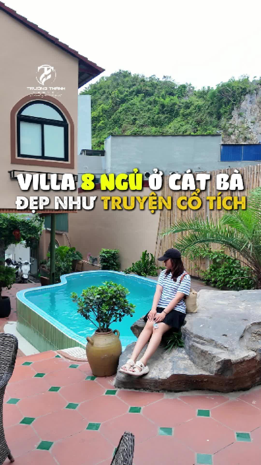 Chiếc villa ở C&aacute;t B&agrave; si&ecirc;u xinh, xinh qu&aacute; trời qu&aacute; đất lu&ocirc;n. Ai đến đ&acirc;y cũng phải cầm về 100 bức ảnh "sĩ đến hết đời" #truongthanhtravel #vinhlanha #lanhabay #tourvinhlanha #catba