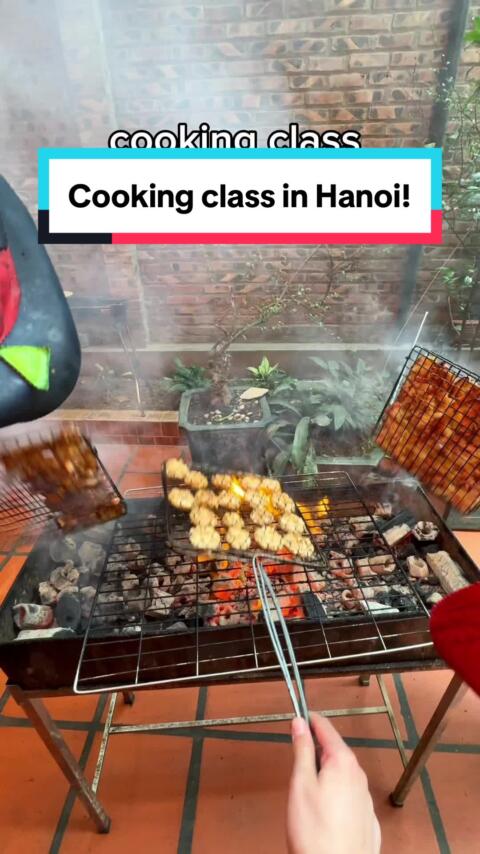 Cooking class in Hanoi!  There&rsquo;s no better way to appreciate a country&rsquo;s food than by cooking it yourself 🙌🏼 We made: 💥 banana blossom salad 💥 spring rolls 💥 bun cha 💥 egg coffee  First things first, we loved how we got to go to the local market and pick up all our ingredients before heading to the kitchen and cooking! It was super interesting to see people going about their daily life. Even though the market we went to was indoors, it had people zooming through on their scooters picking up stuff from stalls 😝 The actual cooking was super fun too! Best part was probably the grilling of the pork for our bun cha, despite the meat catching on fire several times 😂  Such a good experience, highly recommend for anyone planning a trip to Hanoi to give this a go!  If you wanna do this exact class we booked it on Klook - take a look at our Iink in bio to book it yourself!  This was at Rose Kitchen in Hanoi 🌹 SAVE for your things to do in Hanoi bucket list!!! #hanoicookingclass #hanoifoodtour #hanoifood #thingstodoinhanoi #hanoitravel 