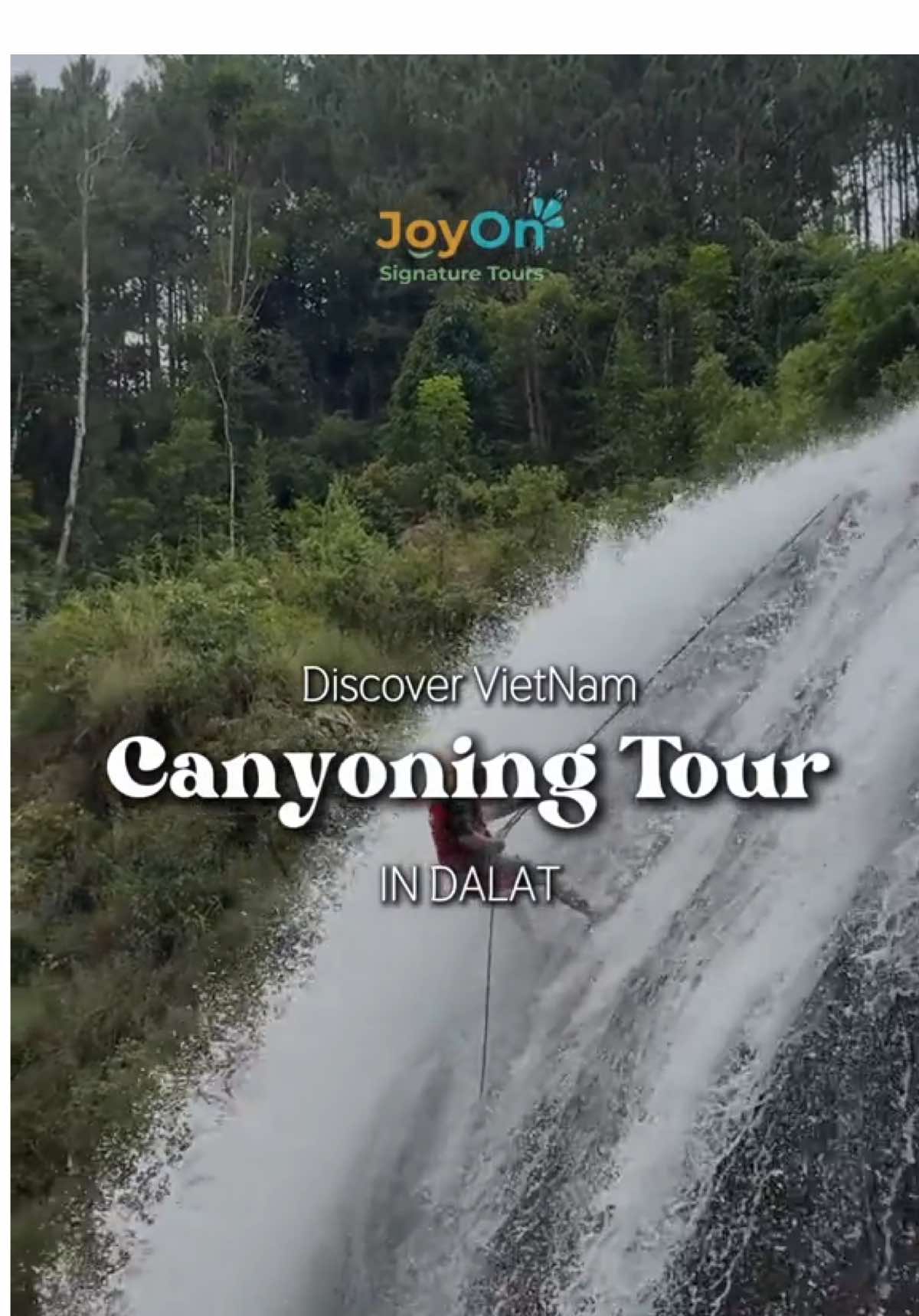 Not for the faint of heart! #joyontours #dalat #joyon #explorevietnam #canyoningtours 