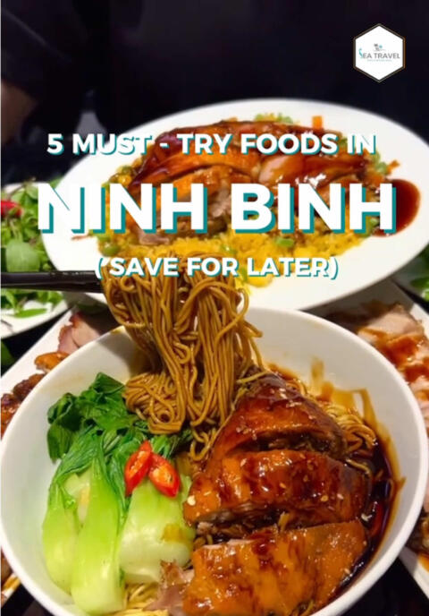 🍜 5 Must-Try Foods in Ninh Binh 🇻🇳 Save this list for your next adventure! ✨ Taste the authentic flavors of Ninh Binh &ndash; from local specialties to unforgettable traditional dishes. Which one would you try first? 📍 Save for later & explore Ninh Binh with SeA Travel! ============== 𝐒𝐞𝐀 𝐓𝐫𝐚𝐯𝐞𝐥 - 𝐒𝐨𝐮𝐭𝐡𝐞𝐚𝐬𝐭 𝐀𝐬𝐢𝐚 𝐓𝐫𝐚𝐯𝐞𝐥  🏆 Top 10 Most Prestigious Brands of 2023 🏆 Top 50 Most Prominent Brands in the Country! 📱+84 96 288 79 25 (WhatsApp) 📪 info@seatravel.edu.vn 🌎 http://seatravel.com.vn #SeATravel #Vietnam #packageVietNam #TravelVietNam #VietnamTour