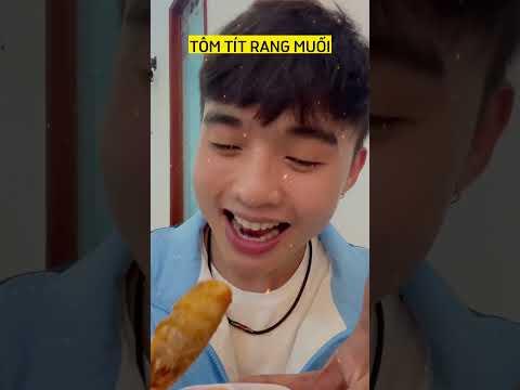 Lần đầu ăn Tôm Tít rang muối #anuong #food #danang #shorts