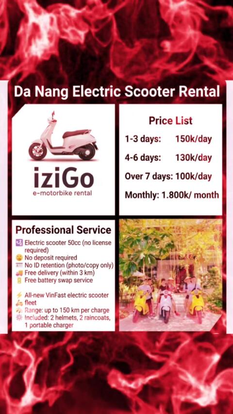 Explore Da Nang the easy way ⚡🛵   Rent an electric motorbike and ride around the city quietly, cleanly, and fun!   Perfect for beaches, caf&eacute;s, and city trips 🌴☕   📍 Da Nang   📩 DM to rent   #danang #danangvietnam #danangtravel #danangmotorbike #motorbikerental     