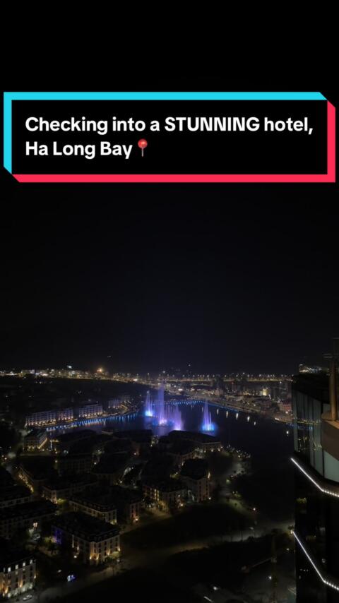 &pound;14 per person. Per night. In Hạ Long Bay 🤯 Rooftop pool, insane view&hellip; yeah we had to double check. @&agrave; la carte ha long bay  Vietnam is UNREAL 🇻🇳✨ #luxuryonabudget #uktravel #travelhacks