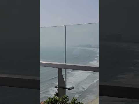 Mykhe beach danang vietnam from the top of the hotel